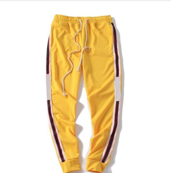 

essentials mens trousers fog hip hop motion pants mens drawstring sports pants fashion side stripe fashion designer joggers casual wear dhl, Black