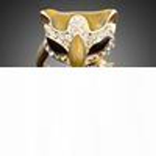 

18k real gold plated swa elements multicolour austrian crystal black color eye fox ring (azora tr0001, Golden;silver