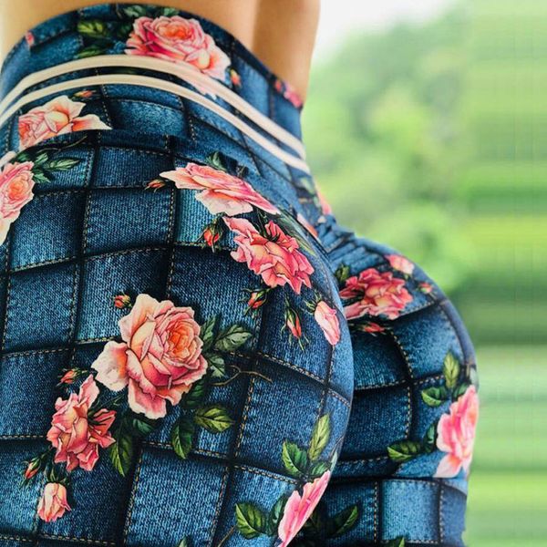 

2020 high waist high legging women leggings blue lattice rose leggins push up legins camouflage workout gym shark pants, Black