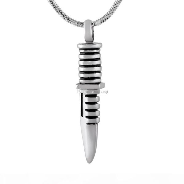 

swiss army knife cremation urn necklace for men personalized stainless steel pet dogs cats ashes holder keepsake memorial locket, Silver