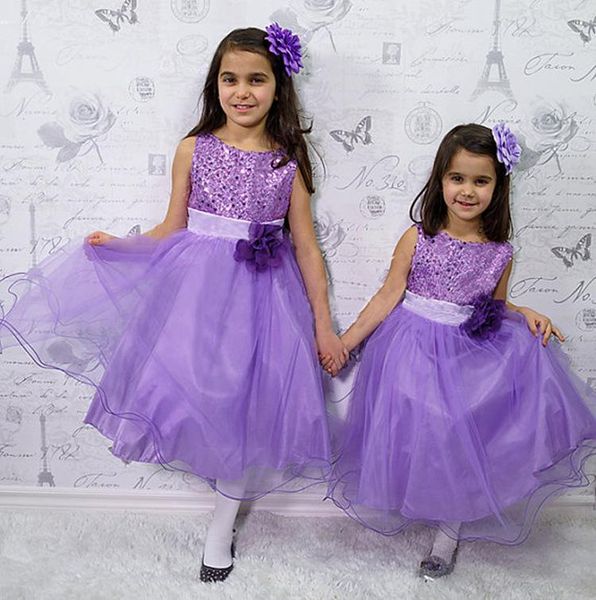 

pageant dresses for girls pink scoop sleeveless a-line flower girl dresses keen-length formal occasion with hand made flowers 2020, Red;yellow
