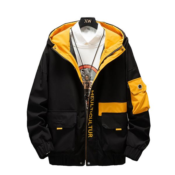 

men's jackets tooling jacket spring and autumn 2021 wild casual handsome tide brand clothes clothing m-5xl, Black;brown