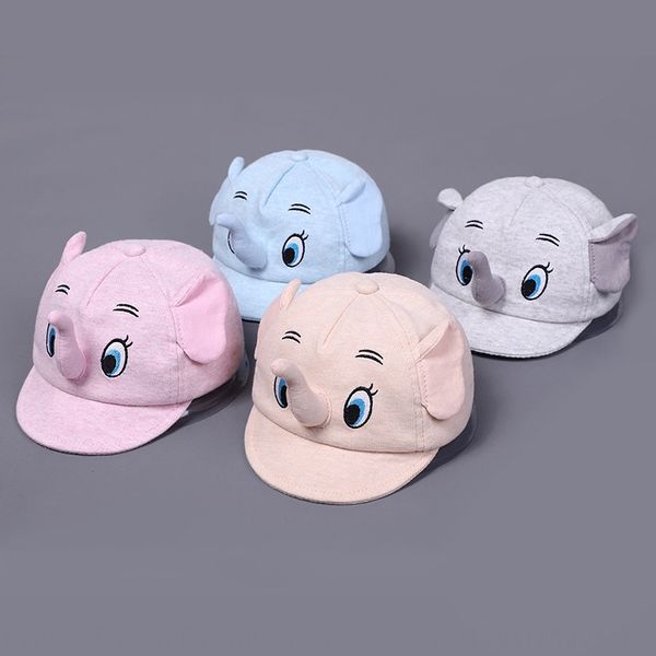 

elephant 2019 new baby cartoon baby cap children's cap mz8103, Blue;gray