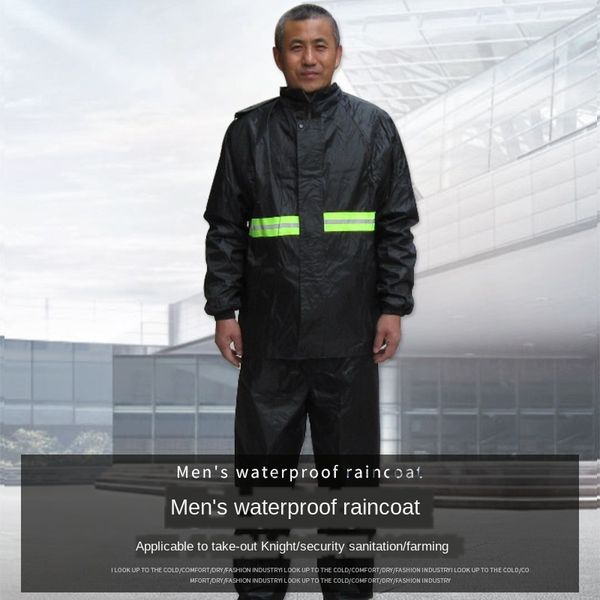 

t8uxl double-layer oxford cloth reflective strip split labor protection raincoat sleeve motorcycle motorcycle electric vehicle reflective st, Red;brown