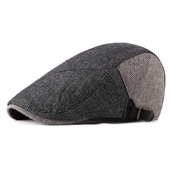 

seasonal warm warm beret men's woolen korean british beret women's casual hat front-in hat fashion, Blue;gray