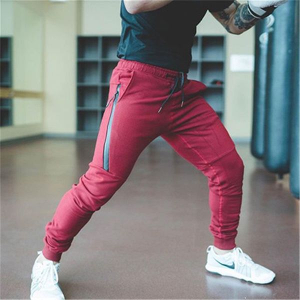 

2020 men trousers summer breathable long pants running basketball sweatpants elastic tights gym fitness workout male jogger, Black