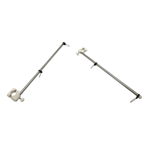 

2pcs adjutable 304 ss 21\" flag pole + clip for 7/8\" - 1\" rail boat yacht rv