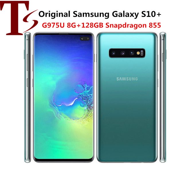 Мобильный телефон Samsung Galaxy S10 Plus G975U, 4G, 8 ГБ, 128 ГБ, Восьмиядерный, 6,4 дюйма, 5 камер, Snapdragon 855, NFC, Android, разблокированный смартфон, 1 шт.