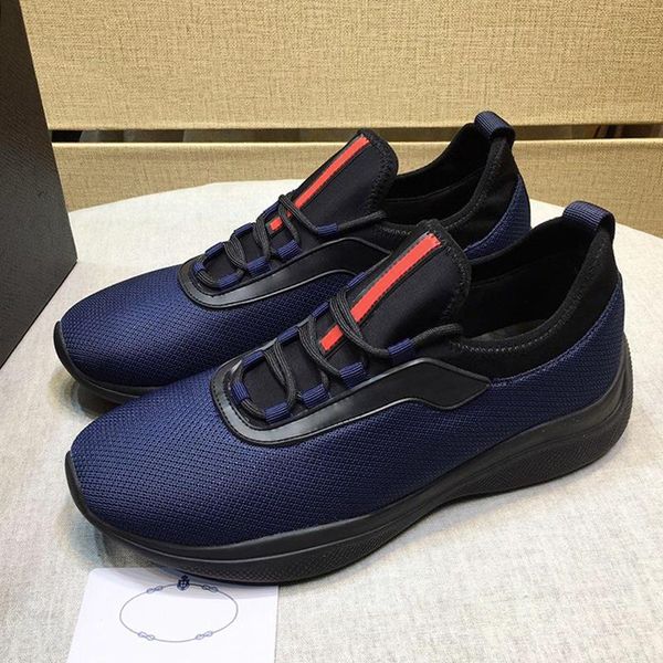 

fashion brands mesh and neoprene sneakers men 's shoes autumn and winter sneakers style lace -up vintage type men shoes zapatillas hom, Black