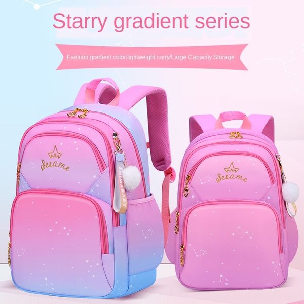 

rfmeq gradient pupil school female sweet lady er tong bao er tong bao school children's bag grade 1-3-6 student backpack light children