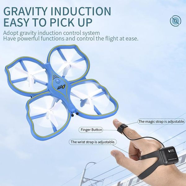 

rc drone ufo toys gravity iduction four axis remote control drone cool light sensing gesture electronic quadcopter model kids boys gift 10
