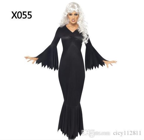 

pop2019 european and american explosions halloween costumes ghost festival horror ghost clothes party performance clothing cosplay clothes, Black;red