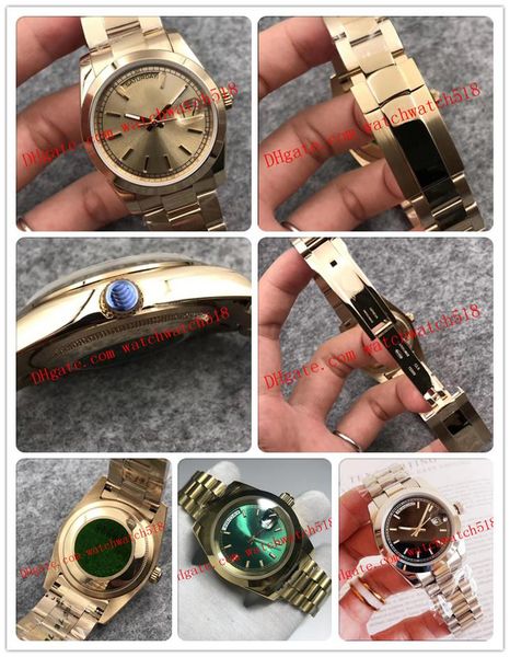 

3 style luxury new watch 36mm 118208 118206 stainless steel automatic mechanical watch sapphire 18k full gold limited sport men watch, Slivery;brown