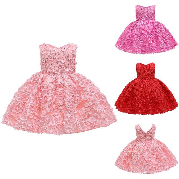 

Summer Girls Dress 2020 New A-line Kids Dresses for Girl Sleeveless Flower Children Princess Dress Casual Toddlers Teens Costume