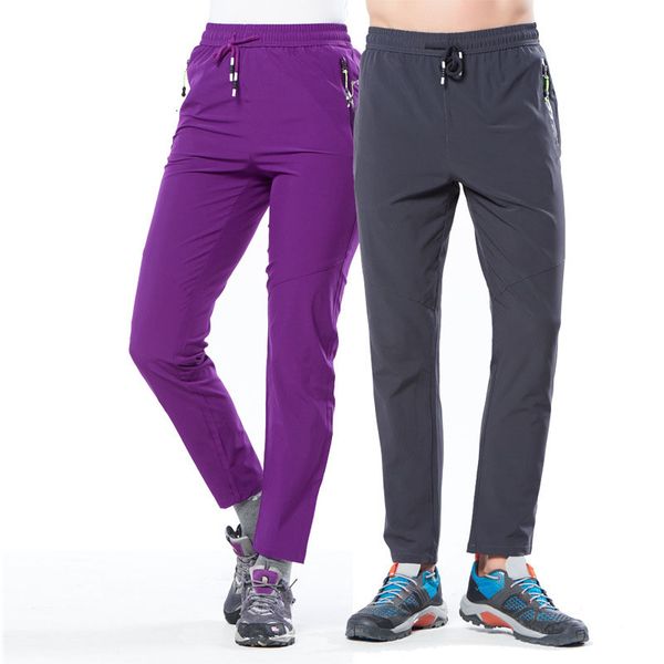 

hiking pants men and women summer quick dry pants camping climbing trekking outdoor high elastic hiking running trousers, Black;green