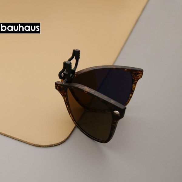 

patented foldable clip on bauhaus ar film driving sunglasses car driver goggle polarized sun glasses driving clip on sunglasses ch01, Blue