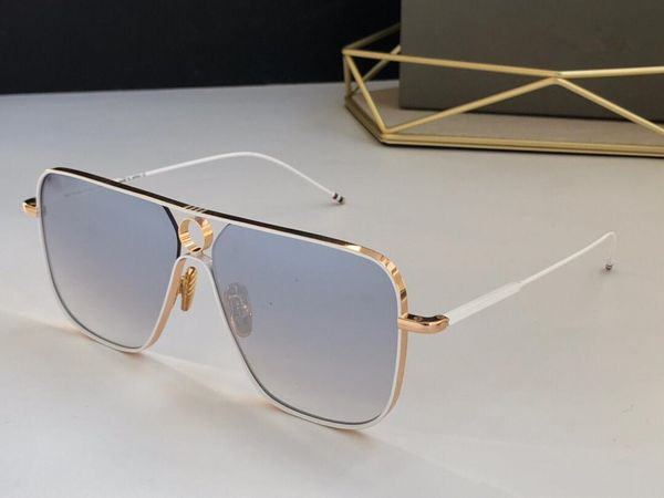 

fashion sunglasses 114 metal square frame popular style sun glasses uv400 protection lens simple atmosphere eyewear with case, White;black