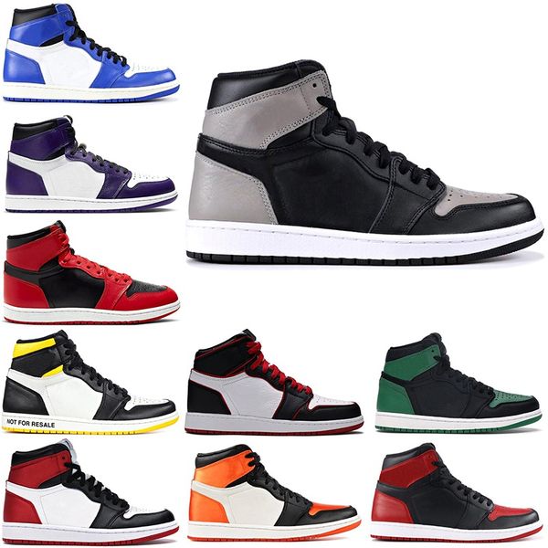 

2020 new mens basketball shoes 1s unc to chicago pink green turbo green twist fearless obsidian bred toe trainer sneaker size 5.5-12