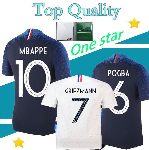 

2018 19 mbappe griezmann pogba kante francia soccer jerseys 2018 final world cup shirt thailand quality dembele martial football jersey, Black;yellow