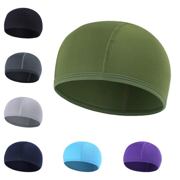 

bicycle anti-sweat headwear cycling hats skull cap scarf bike helmet liner balaclava headwear for men women, Black