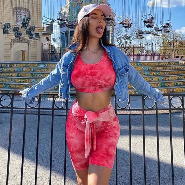 

sleeveless two piece set women v-neck thank elastic hight sashes leggings streetwear casual 2020 summer female outfit, Gray