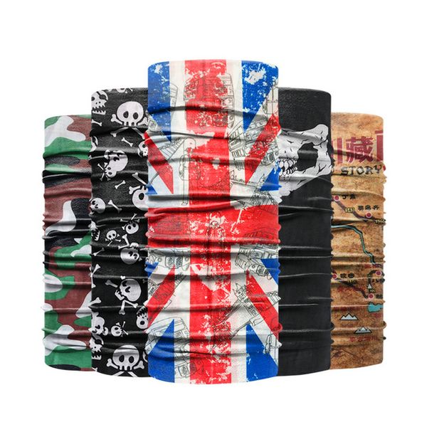 

outdoor masks multi function head scarf seamlessly headband scarf bandanas cycling masks skeleton magic scarf party masks outdoor fy, Black