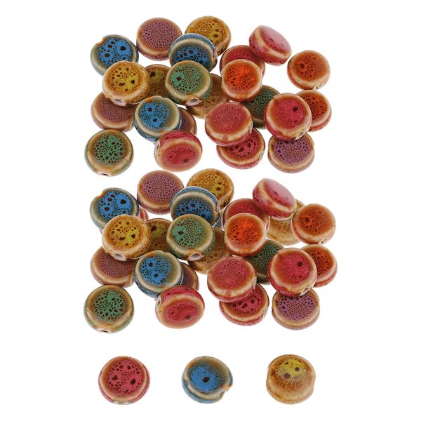 

60pcs flat spacer beads craft beads spacer beads for decoration art craft