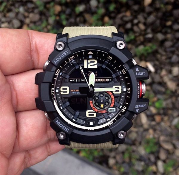

luxury multi-functional men's sports watch designer brand all pointer work watch 2019 factory wholesale g style waterproof watches, Slivery;brown