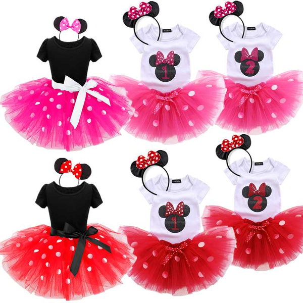

1 2 years infantil ребёнка маус день рождения костюм номер 1 2 pattern одежды новорожденных первого 2ст крестины платье одежда, Red;yellow