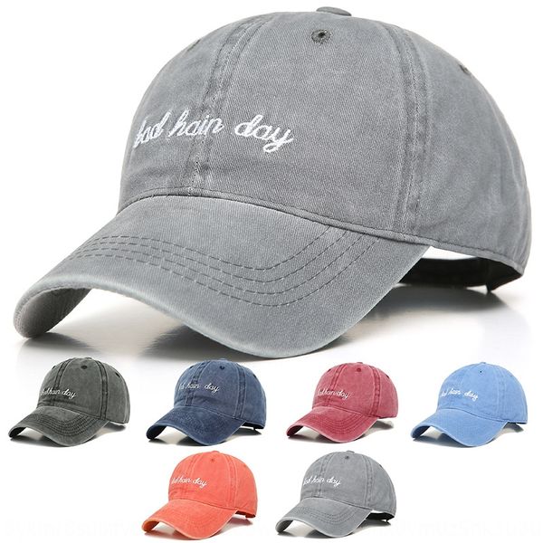 

make old washed outdoor sports leisure outdoor sports capbaseball cap capall-match letter embroidery couple baseball cap, Blue;gray