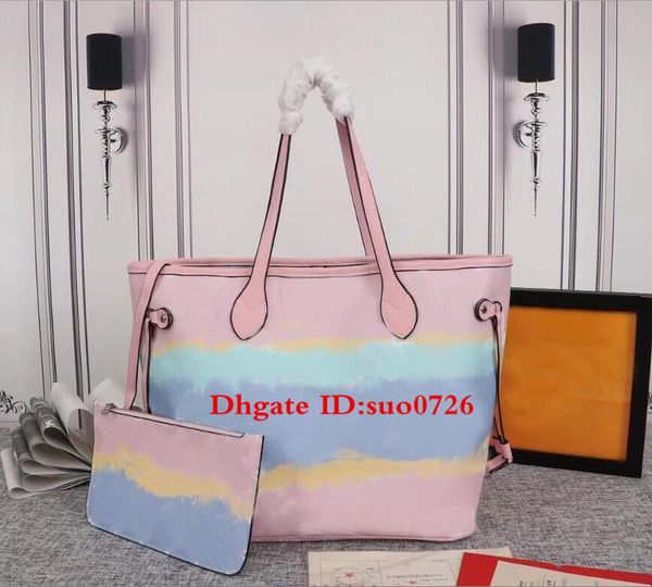 

tie dye градиент цвет натуральной кожи плечо способа мешок tote сумка конструктора новейший хозяйственная сумка кошелек роскошная сумка тота
