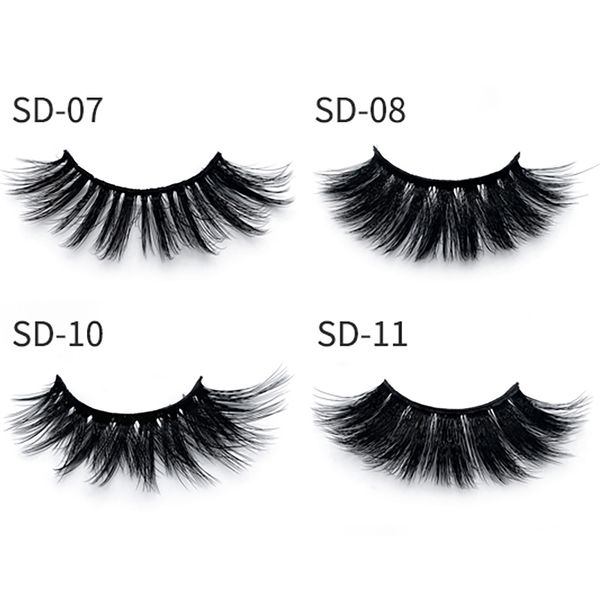 

long and thick color lash extension sd series multi-layer 15mm mink lashes bright eyes false eyelashes eyelash box skin friendly wholesale