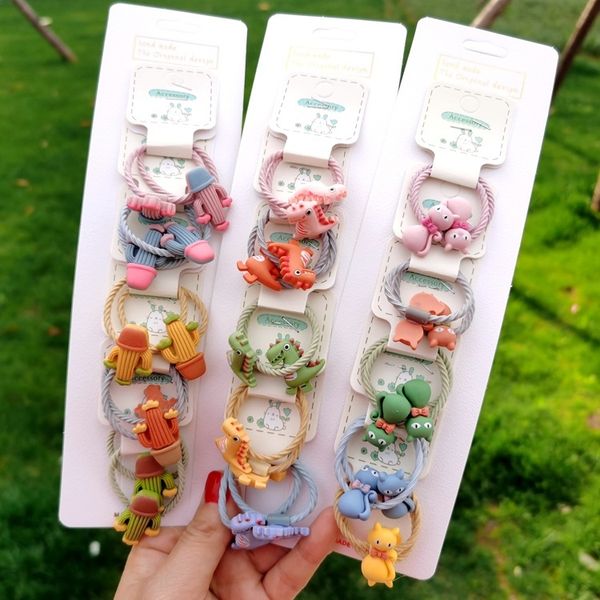 

korean children's rubber band girl's rope does not hurt baby's rubber band accessory princess's hair accessory cute hair, Slivery;white
