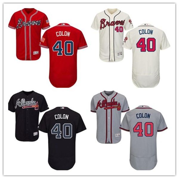 

custom any name number quality baseball jersey atlanta 40 bartolo colon#brave baseball wear men women youth jerseys shi, Blue;black