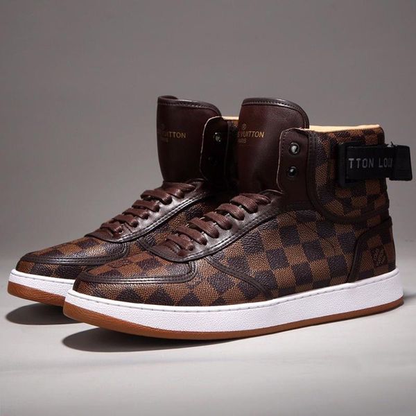 

fashion classic rivoli sneaker boots mens shoes zapatos de moda para hombre comfortable outdoor walking footwears lace -up luxury men boots, Black