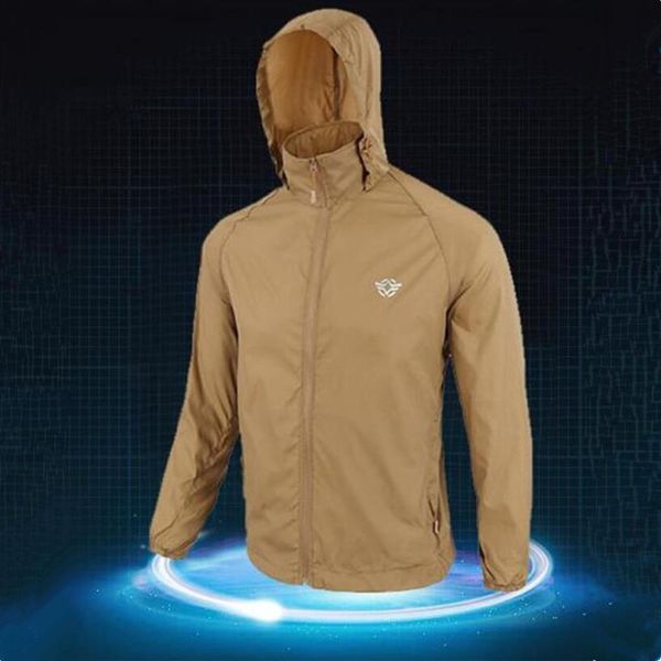 

eu summer outdoor sun protection clothing men beach camping camouflage protection skin cp green models hooded thin jackets, Black;brown