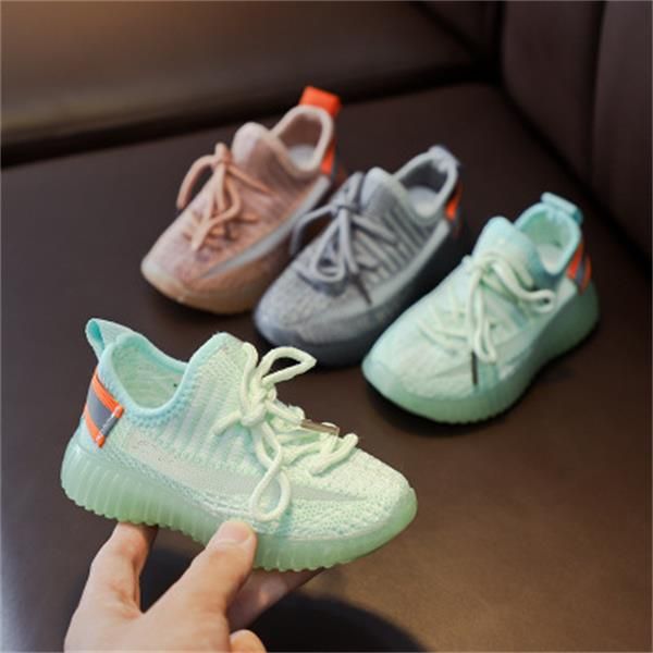 

retail wholesale children's coconut shoes 2020 autumn new boys net shoes girls breathable small middle school students casual shoes, Black