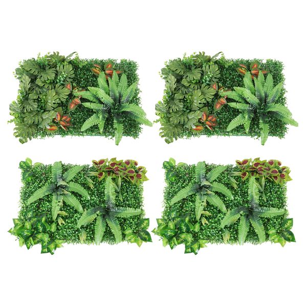 

4pcs artificial lawn plants grass wall turf panel for wedding venue decor