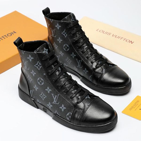 

new mens shoes casual fashion boots luxury casual chaussures de sport pour hommes tattoo sneaker boot fashion boots men shoes fast ship zapa, Black