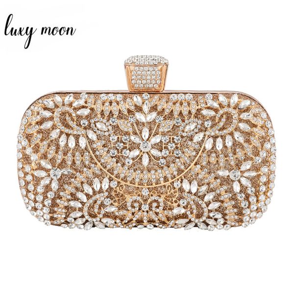 

diamond evening clutch bag for women wedding purse chain shoulder bag small handbag with metal handle zd1397