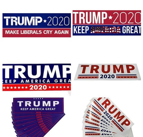 

donald trump 2020 car stickers 7.6*22.9cm bumper sticker keep make america great decal for car styling vehicle paster 3 new styles lzkss