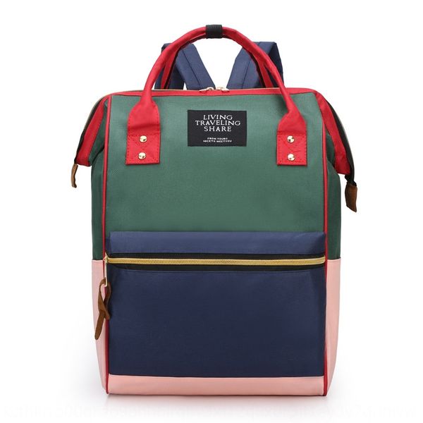

5xg28 japanese and korean oxford cloth shoulder contrast color clip shoulder student fashion men and women running away from home bag oxford