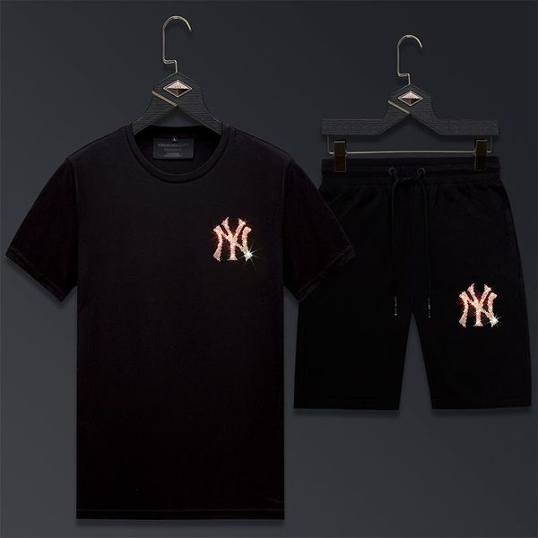 

2020 новые мужские шорты и рубашку набор роскошных дизайнер одежды мода лето работает одежда 2 шт комплект размер м-6xl, Gray