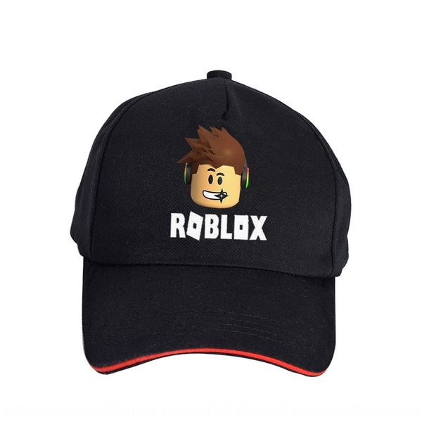 

roblox game peripheral baseball flat solid color flat baseball cap hat cap sun hat male and female students, Blue;gray