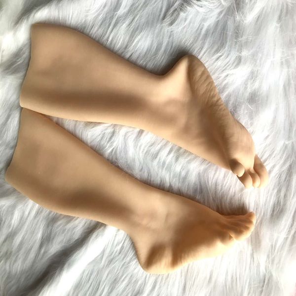 

31yard tpe real gloves foot mannequin body magic prosthetic props silicone jewelry medical cosmetology d107, Khaki