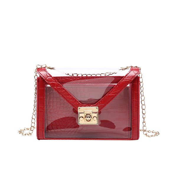 

crocodile jelly different size bags 2020 fashion cool lock chain square sling bag fashion luxury handbags women bags designer