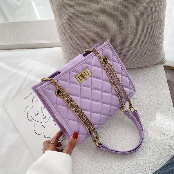 

purple quilted female handbags bag large bags designer main women bag shoulder luxury travel women bags leather sac a pu femme bmvqf