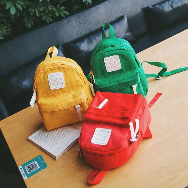 

new korean style children's solid color mini for boys backpack and girls backpack japanese fashion kindergarten bag