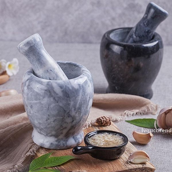 

creative natural stone garlic press crusher masher mortar pestle set manual herbs mill kitchen chopper grain spice pepper ginder t200323