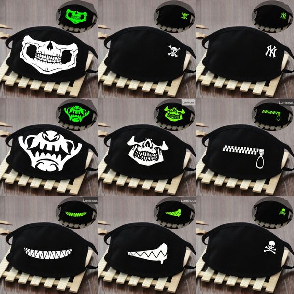 

festival smoke printing masks magic scarves motorcycle bicycle half face mask ghost skull scarf multi use neck ghost half face #593#733#825, Black